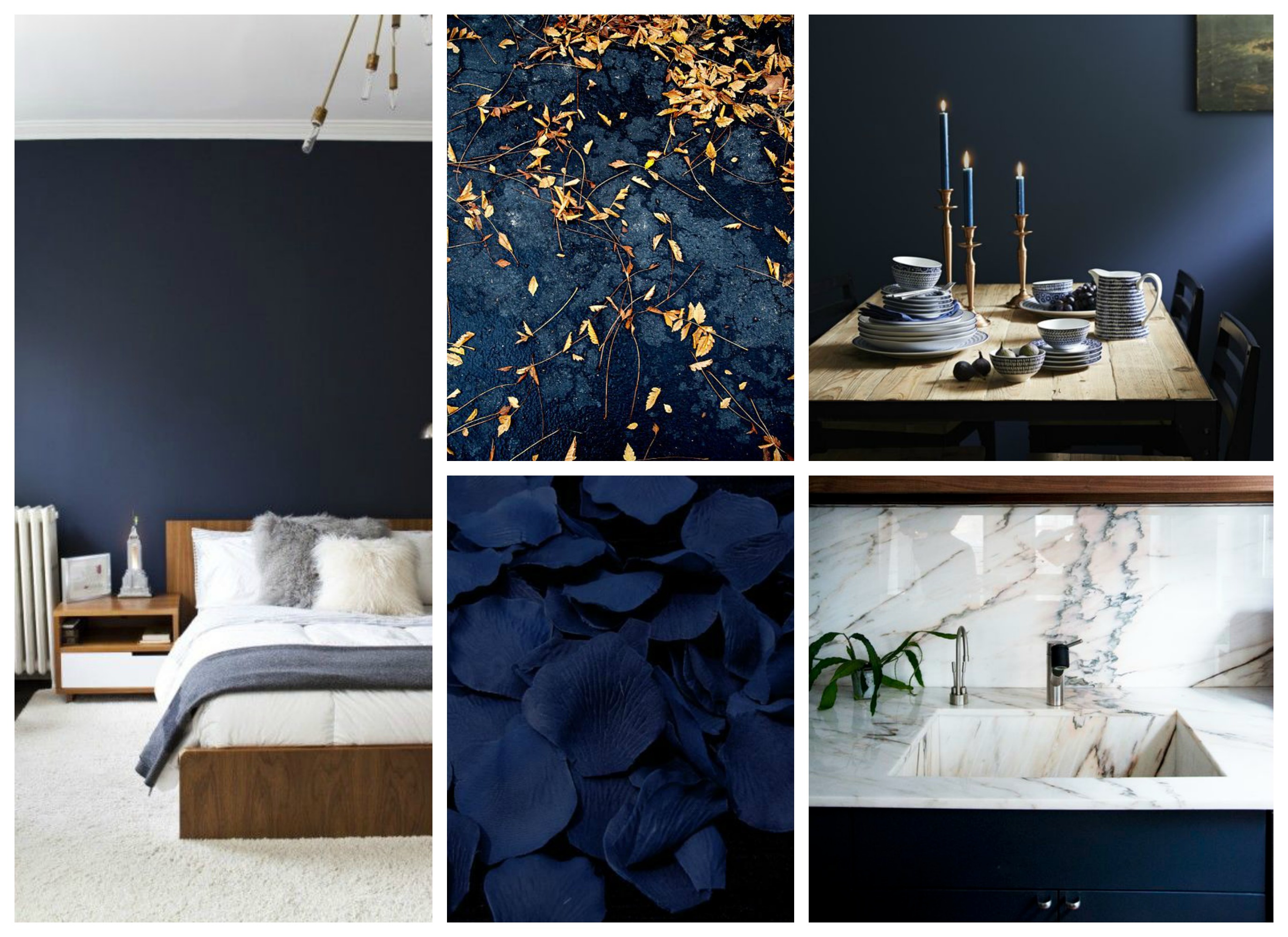 blue living room mood board