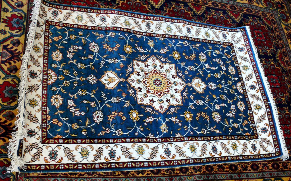 Persian style silk carpet produced in China