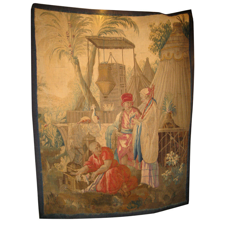 French Louis XV Beauvais Chinoiserie Tapestry of Emperor, image source 