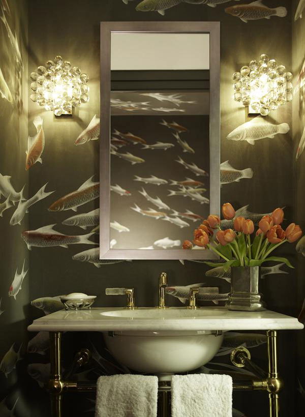 fish wallpaper de Gournay