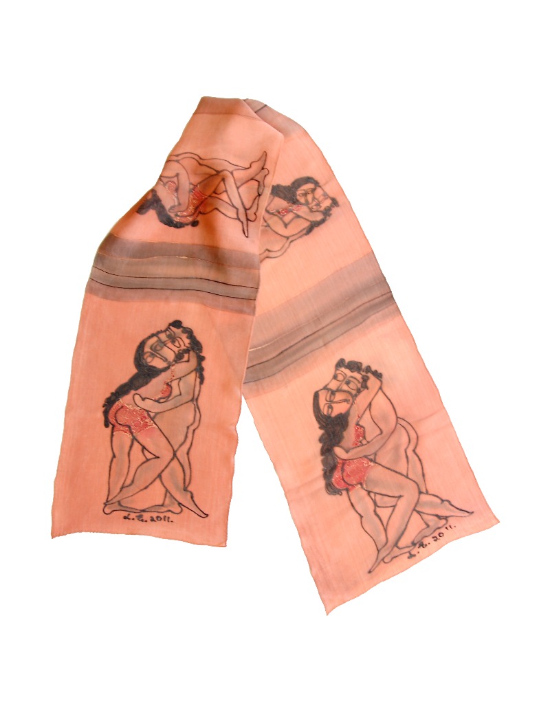 batik silk scarf