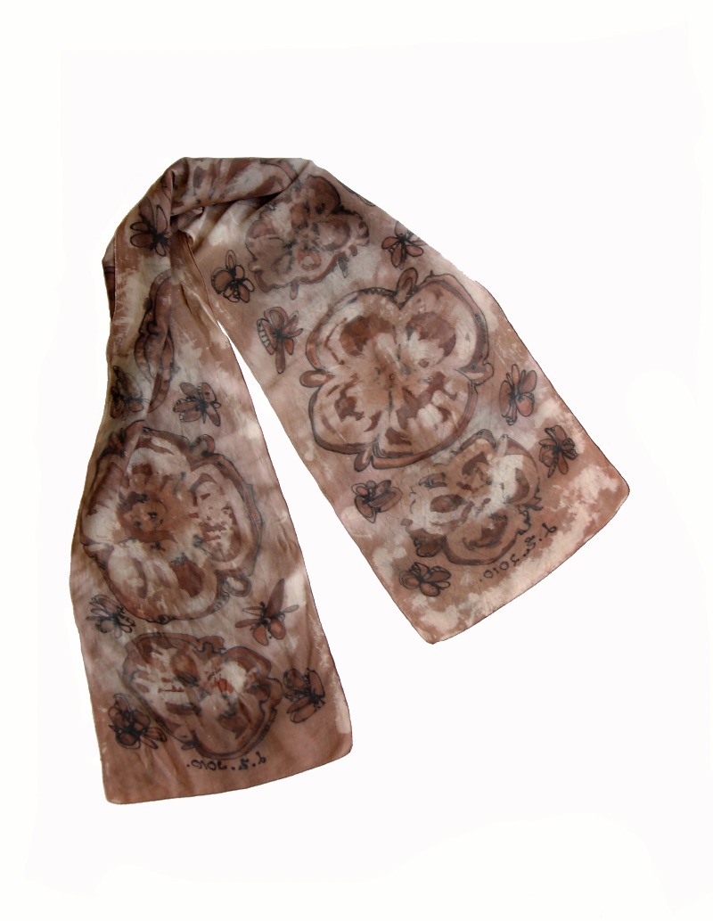 Batik silk scarf