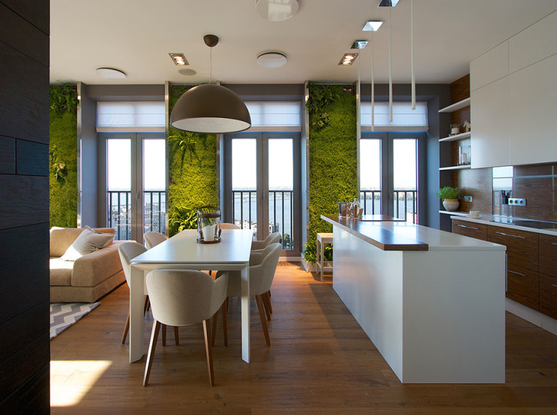 Green Wall in Dinning Room