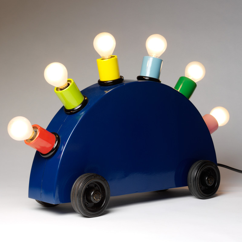 Superlamp - design by Martine Bedin, this quirky lamp stands on four wheels and can be moved to a desirable location. 