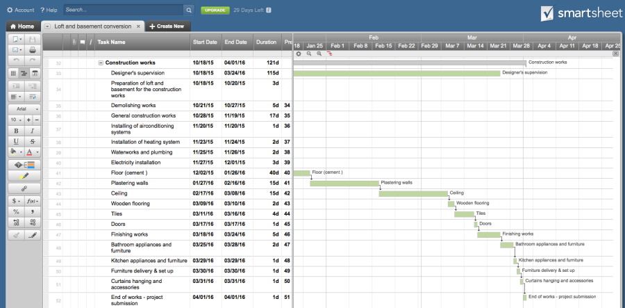 How to Make Gantt Chart for Interior Design Project