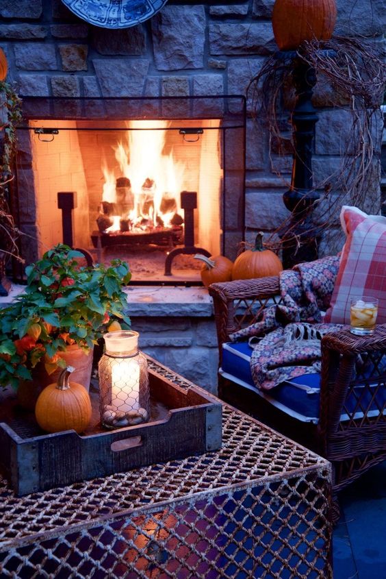autumn patio party
