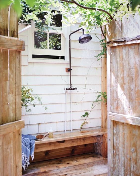 How To Build an Outdoor Shower in Your Garden