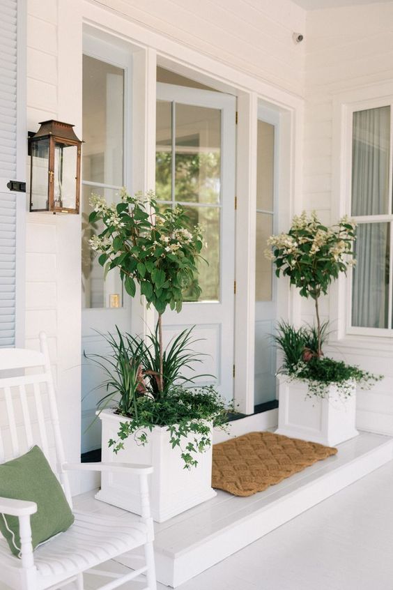 front porch, landscaping ideas 
