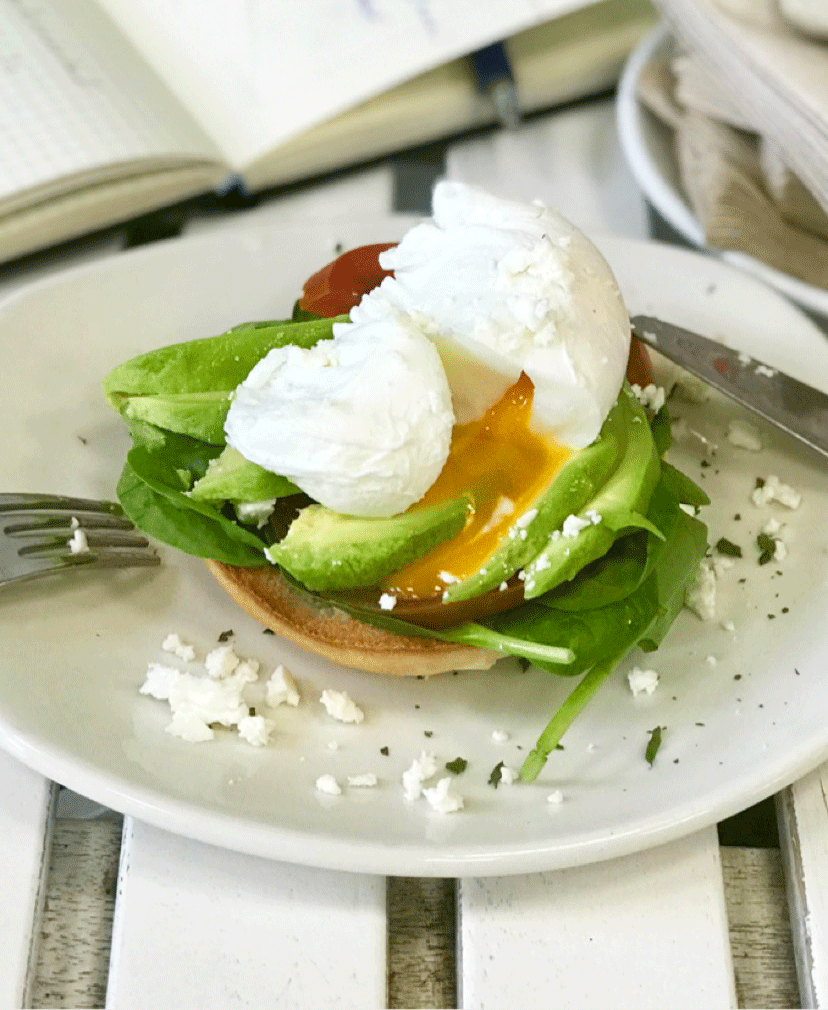 poached egg with avocado toast 