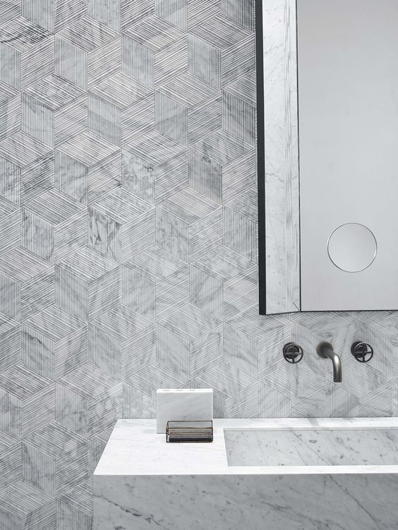 Bianco Carrara Marble Rectangular Sink