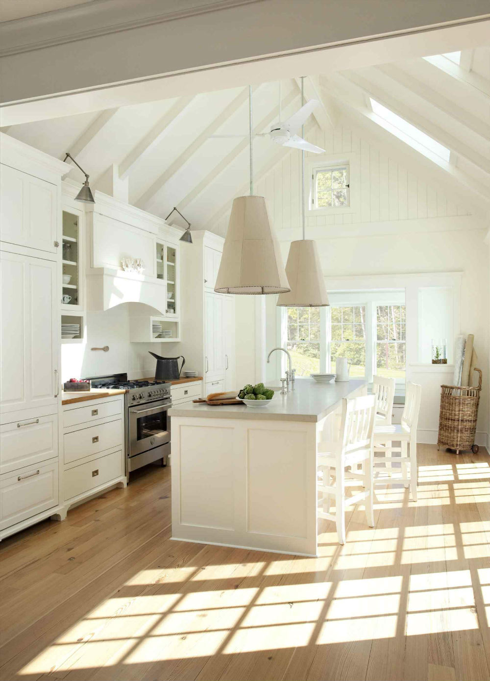 Kitchens with sloped ceilings