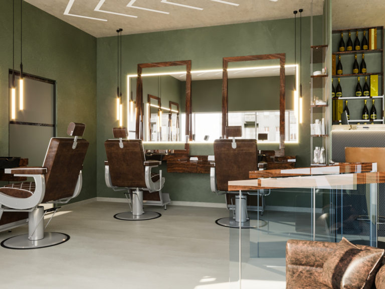 Barbershop Interior Design (Project in Marbella, Spain)