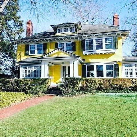 Yellow classic house