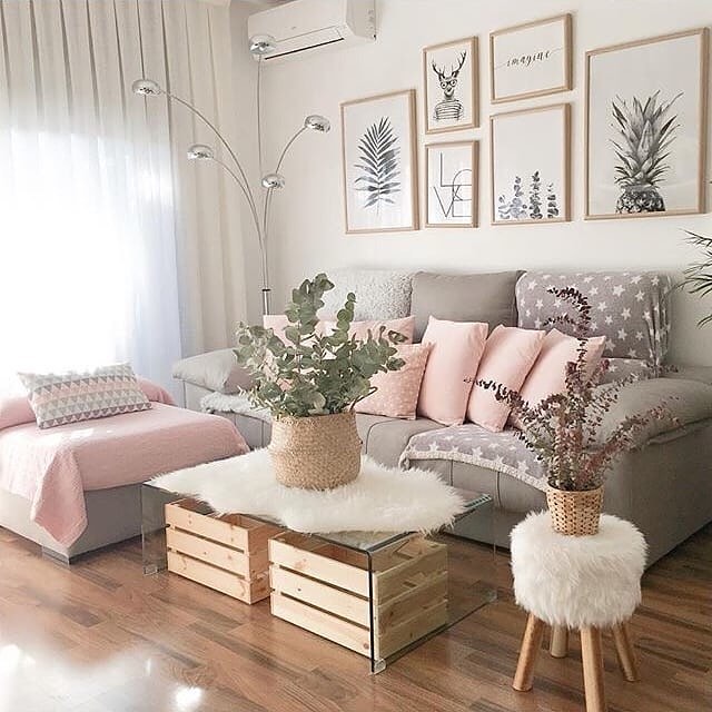 Pink living room
