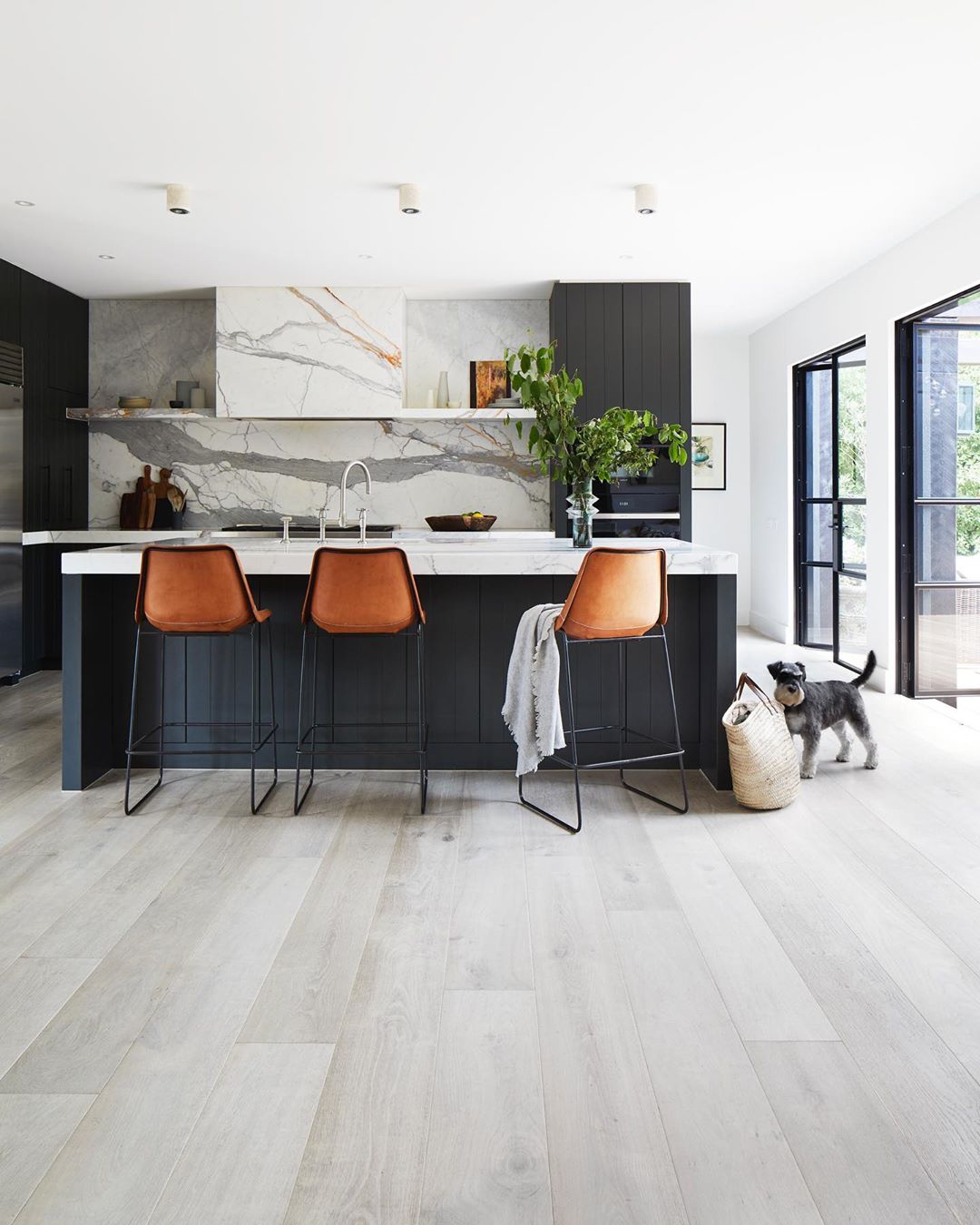 Modern kitchen timber floored 