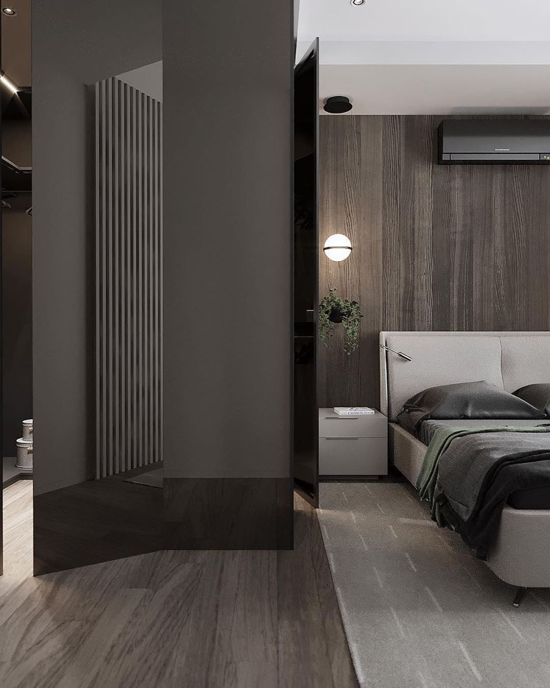 Grey modern bedroom