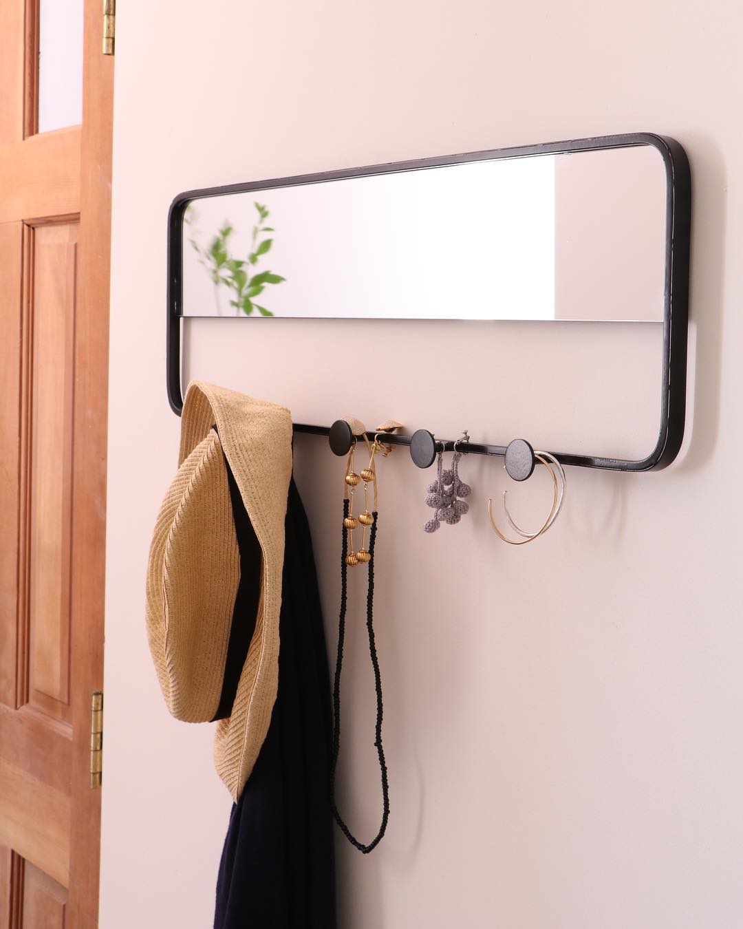 Multi-Hook Classy Wall Mirror