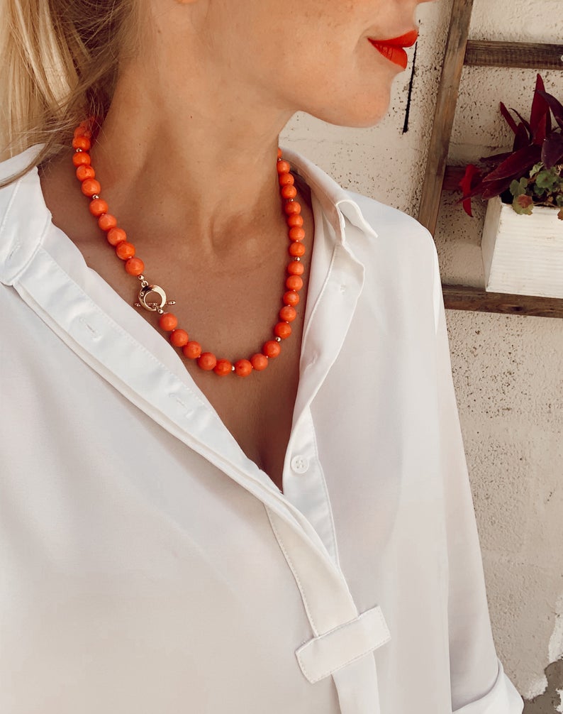 coral necklace 