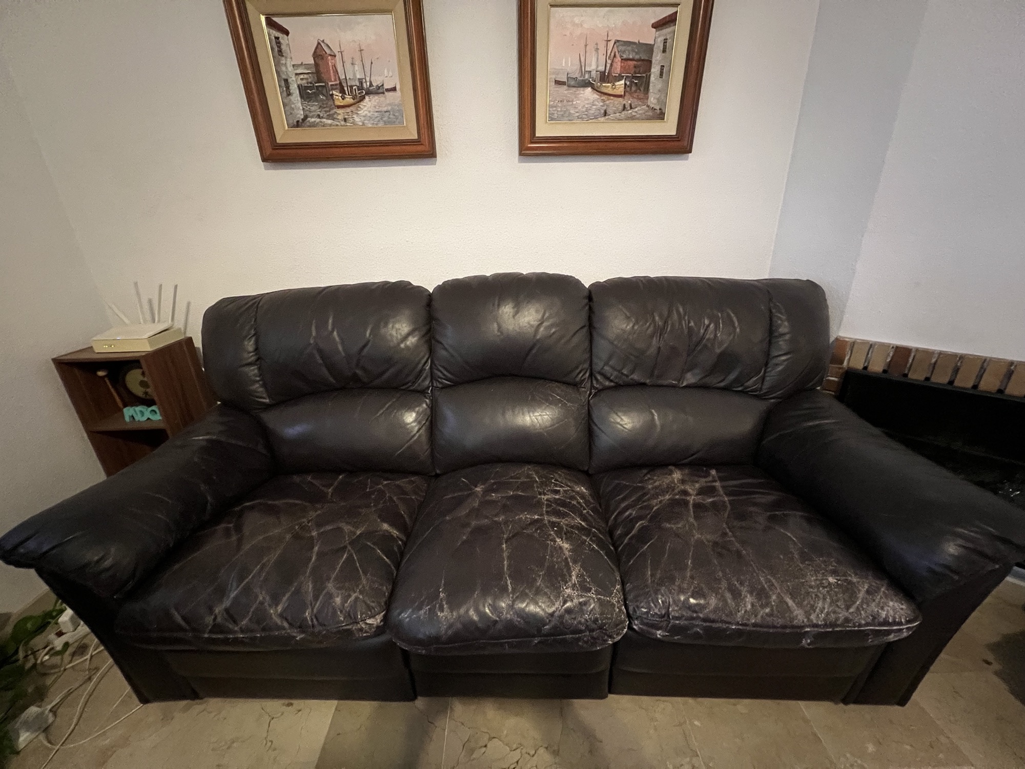 dyeing a leather sofa